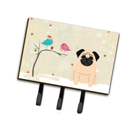 Jensendistributionservices Christmas Presents Between Friends Pug Fawn Leash or Key Holder MI1708675